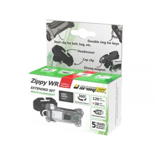 Наключный фонарь Armytek Zippy Extended Set WR (Grey Onyx) в Челябинске