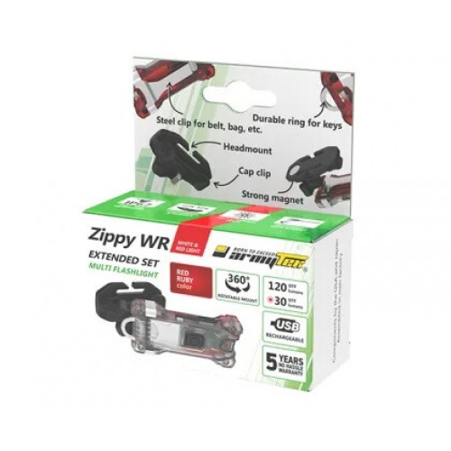 Наключный фонарь Armytek Zippy Extended Set WR (Red Ruby) в Челябинске